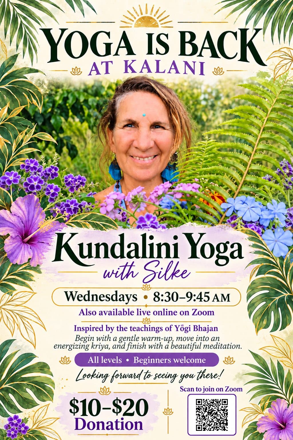 Yoga is Back: Kundalini Yoga with Silke flyer